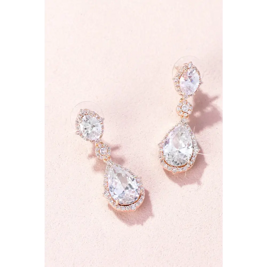 Louise CZ Drop Earrings E018