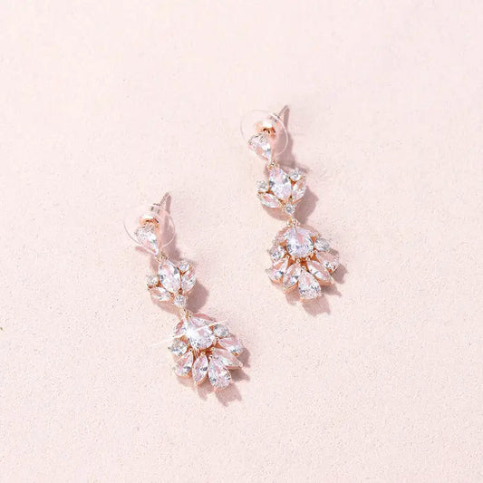 Lucy CZ Drop Earrings E023