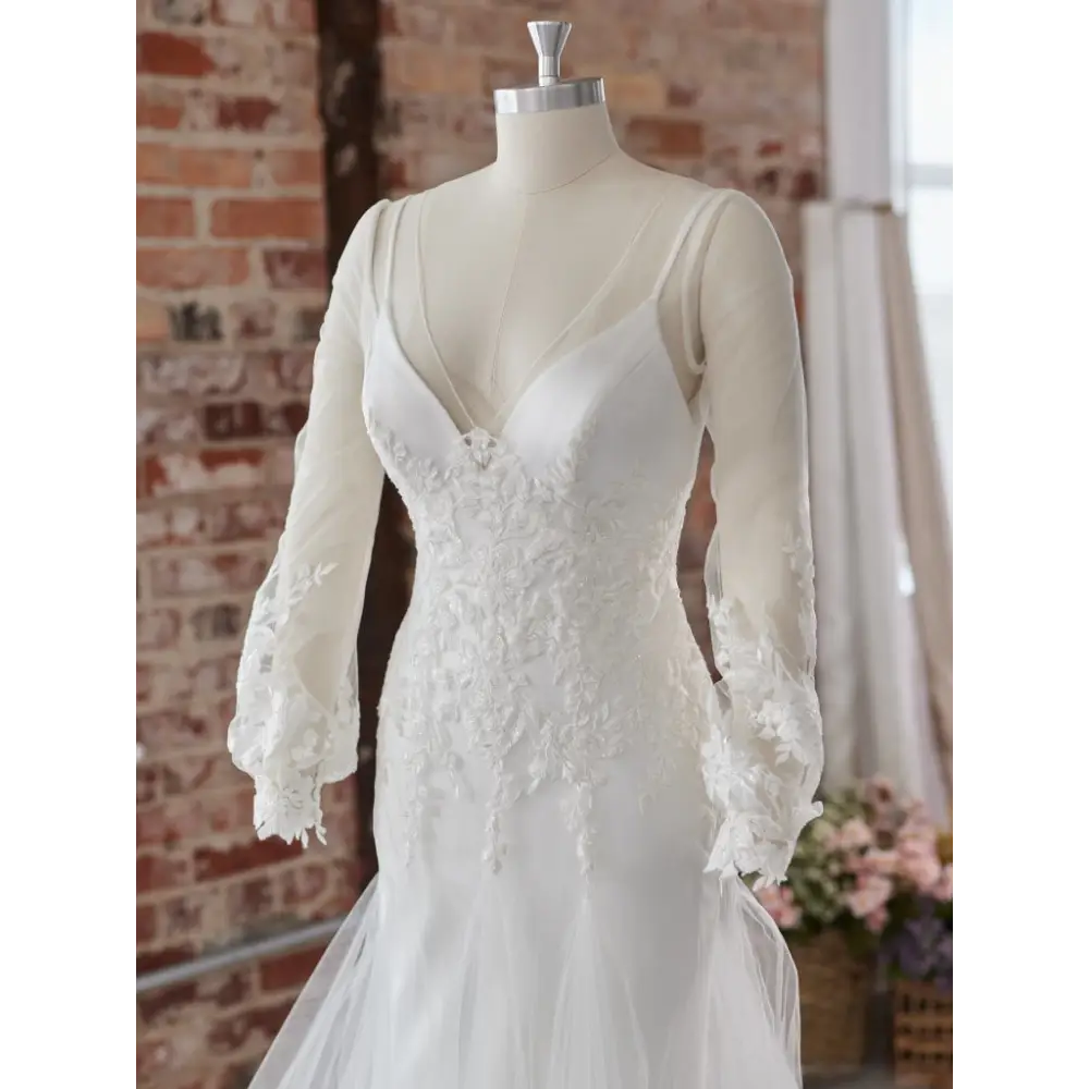 Maggie Sottero Ashby Detachable Jacket with Lace -