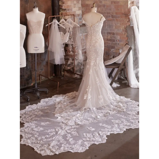 Maggie Sottero Edison Detachable Train Extension- Sparkle
