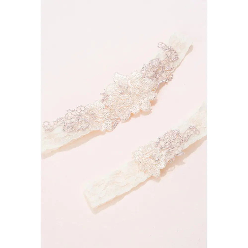 Maia Floral Lace Garter Set