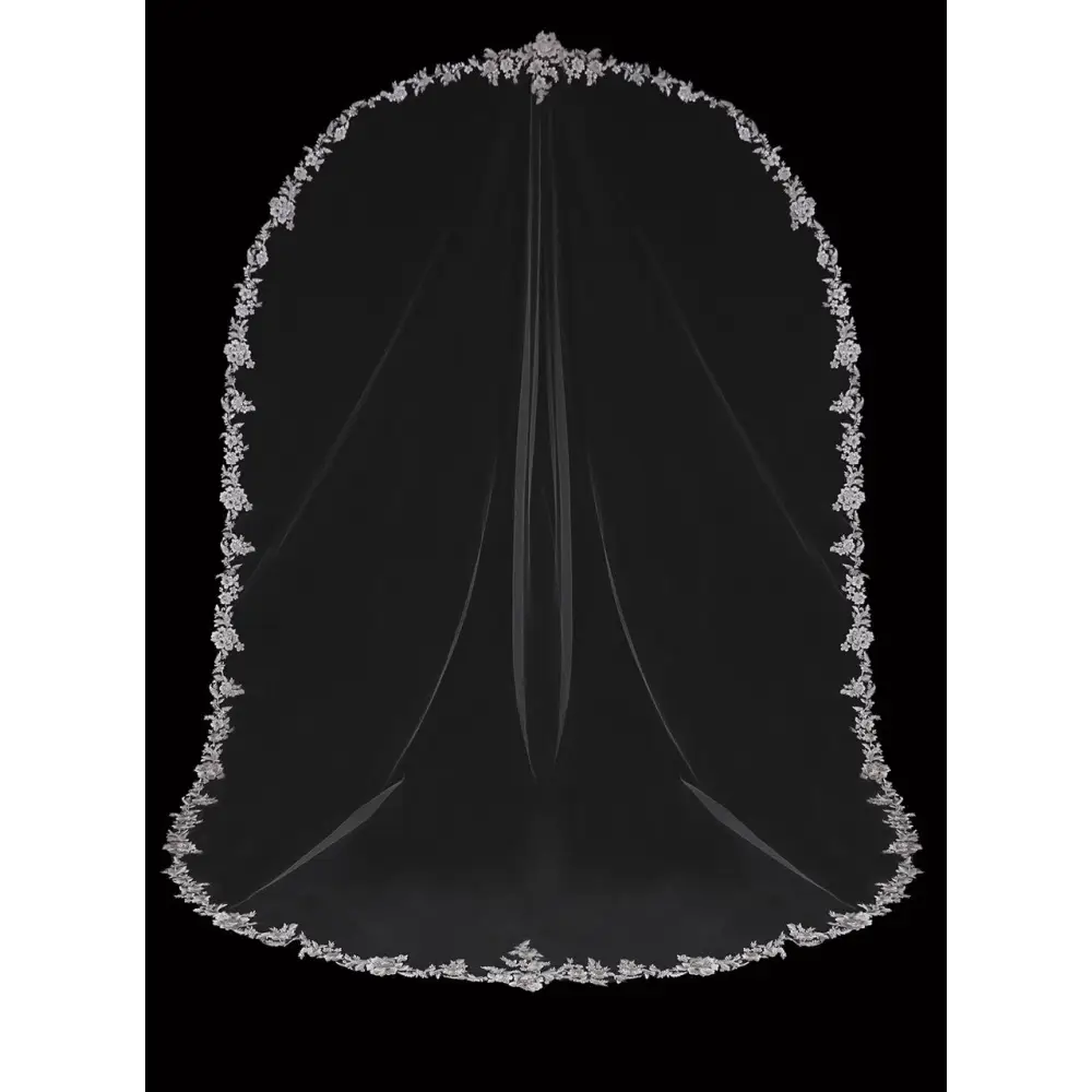 Mantilla Royal Cathedral Bridal Veil | V2397RC-M - Ivory -