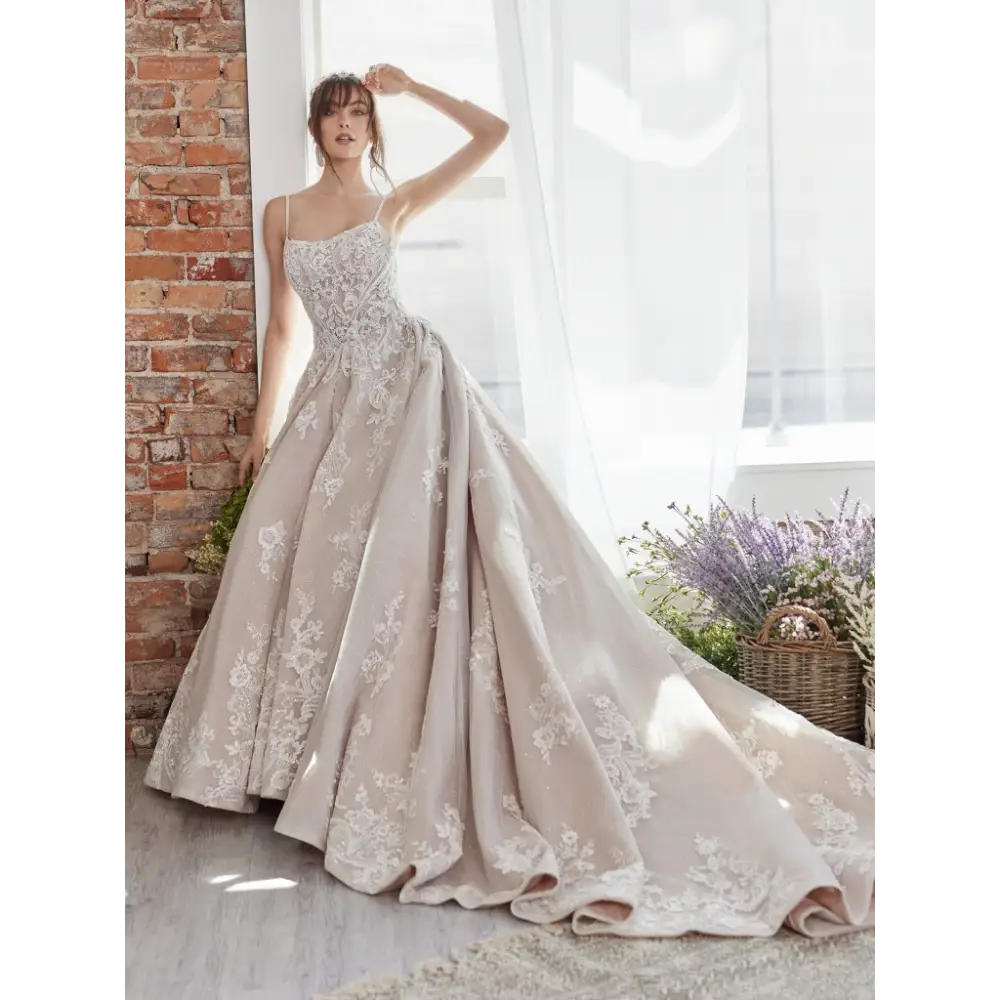 Norvinia by Sottero & Midgley - Black over Champagne -