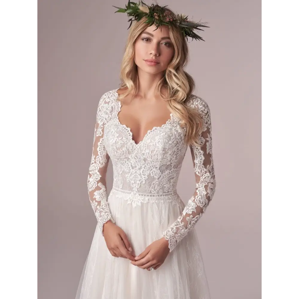 Iris flowers wedding dresses lace  Wedding dresses a line online