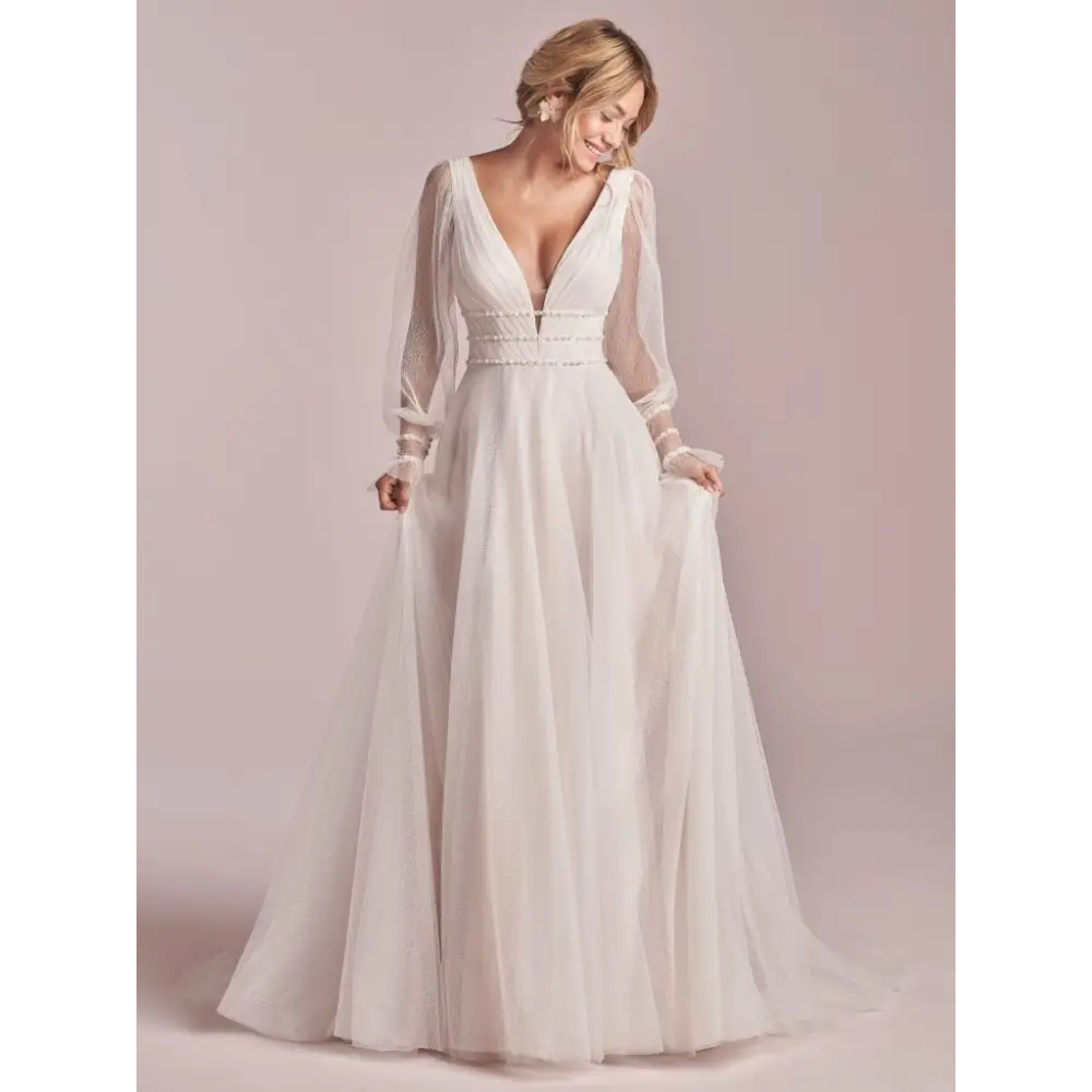 Rebecca Ingram Joanne - All Ivory (gown with Ivory Illusion)