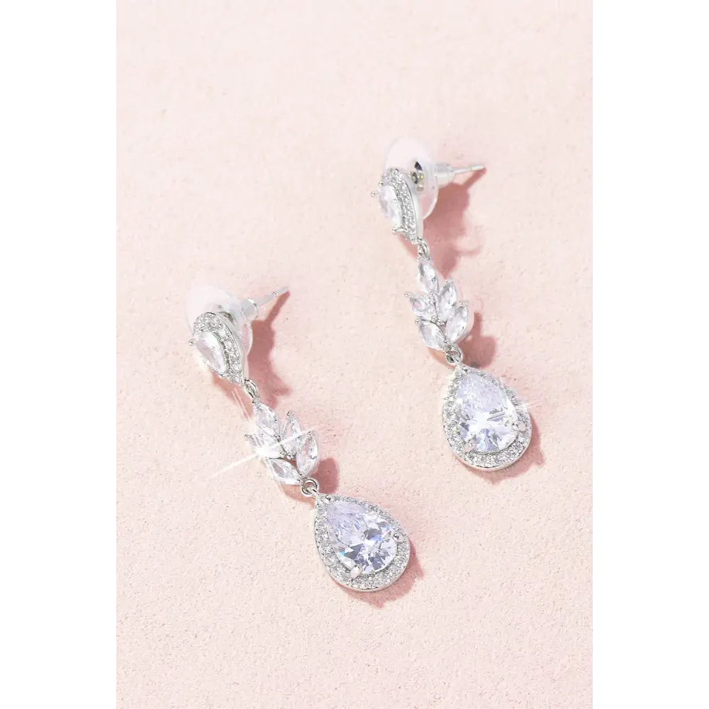 Scarlett CZ Drop Earrings E015