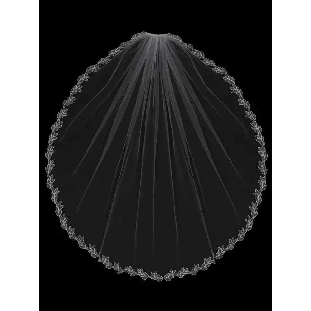 Single Tier Bridal Veil | V2383SF - Ivory - veils