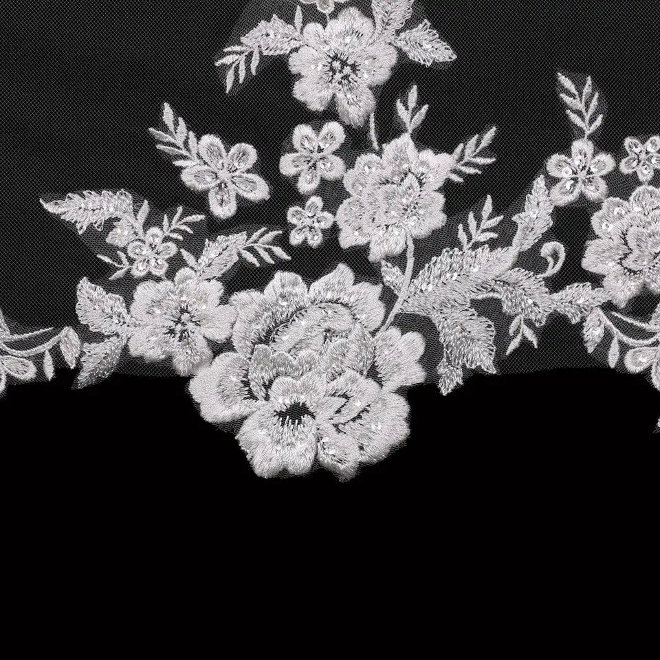 Single Tier Bridal Veil | V2397SF - Ivory - veils