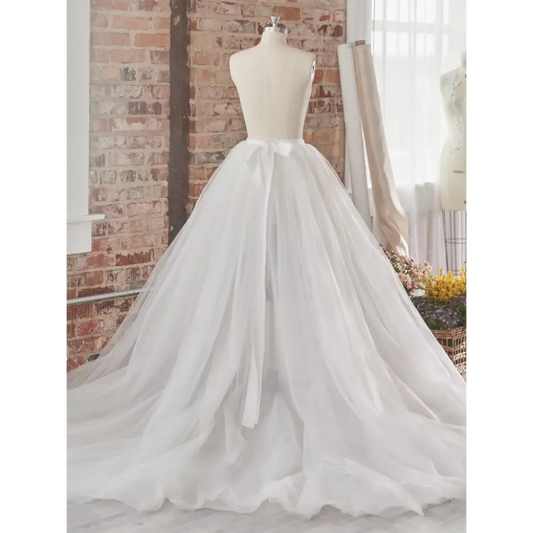 Sottero and Midgley Gibson detachable train with plain tulle