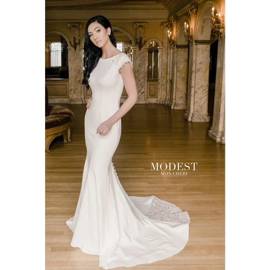 TR22054 by Modest Mon Cheri - Ivory - Wedding Dresses