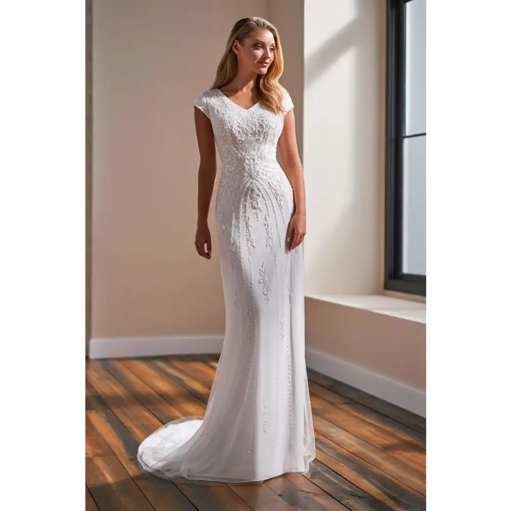 TR22174 by Modest Mon Cheri - Ivory - Wedding Dresses