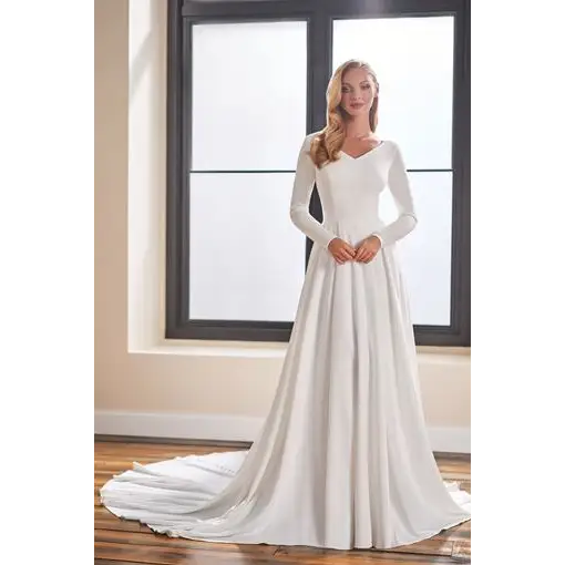 TR22175 by Modest Mon Cheri - Ivory - Wedding Dresses