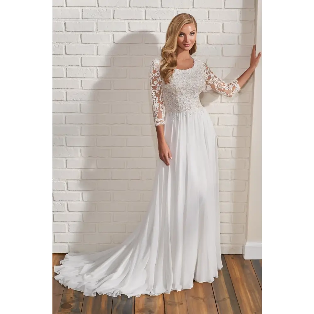 TR22186 by Modest Mon Cheri - Ivory - Wedding Dresses