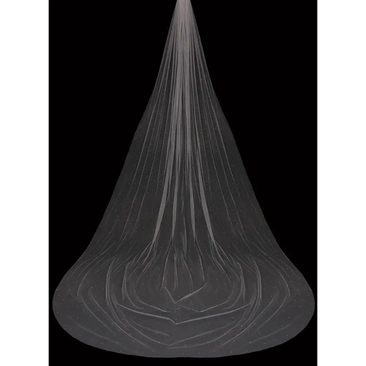 WideRoyal Cathedral Bridal Veil | V2381WRC - Ivory/Silver -