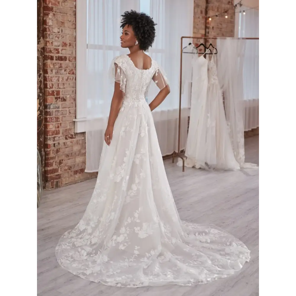 Winter lace wedding sales dress